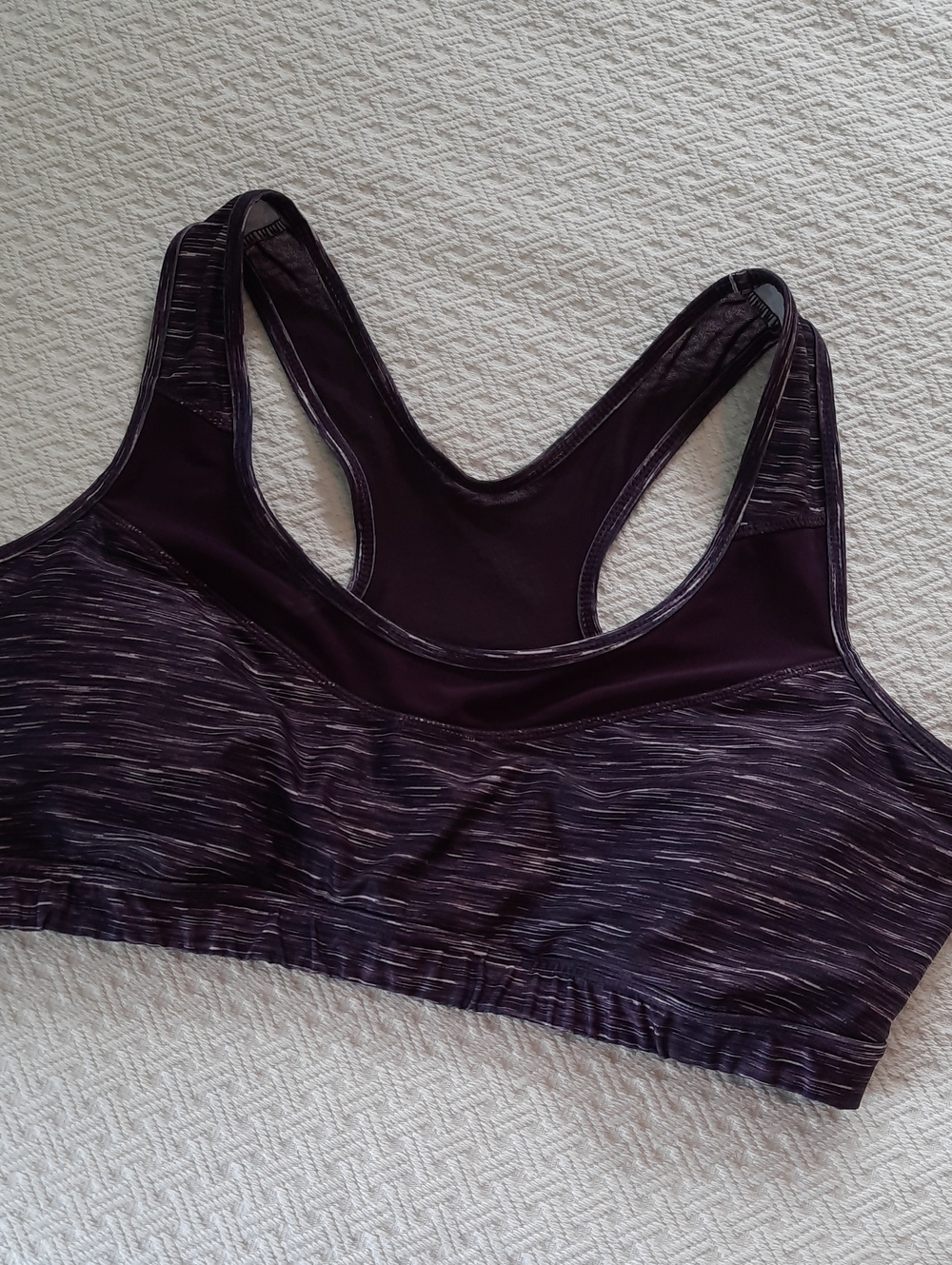 Active Zone Purple Heathered Racerback Sports Bra Size 1X